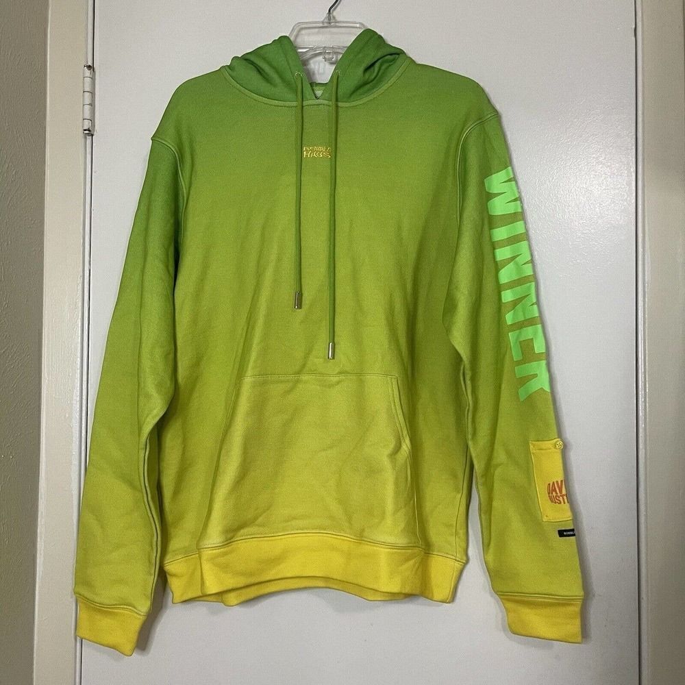 NEW! Rare Dave & Buster's x Bobblehaus Green Hoodie Unisex D&B Bobble Haus SZ XS